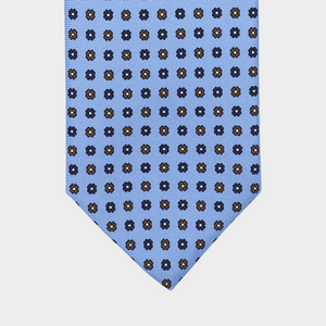 
                  
                    Load image into Gallery viewer, Daisies flower I Handmade Italian Tie I Light Blue-Yellow-Blue
                  
                