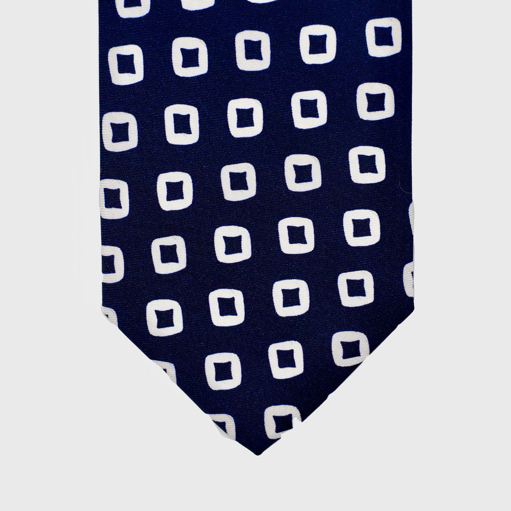 
                  
                    Load image into Gallery viewer, Diamonds are Forever I Handmade Italian Tie I Midnight Blue-White
                  
                