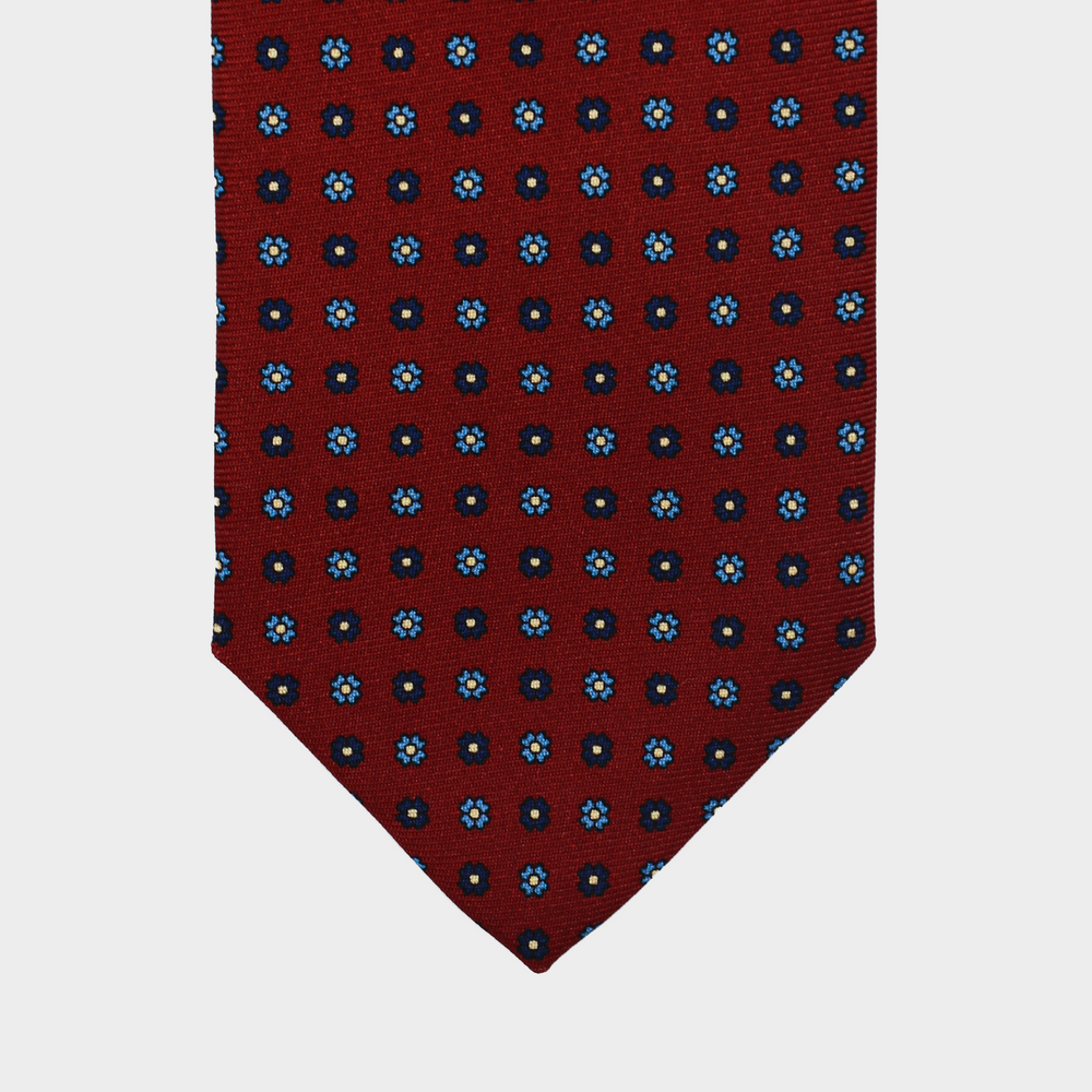 
                  
                    Load image into Gallery viewer, Daisies flower I Handmade Italian Tie I Red-Blue-Light Blue
                  
                