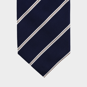 
                  
                    Load image into Gallery viewer, Classy Navy Stripe I Handmade Italian Tie
                  
                