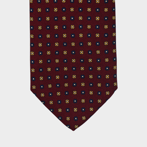 
                  
                    Load image into Gallery viewer, Daisies flower I Handmade Italian Tie I Bordeaux-Yellow-Blue
                  
                