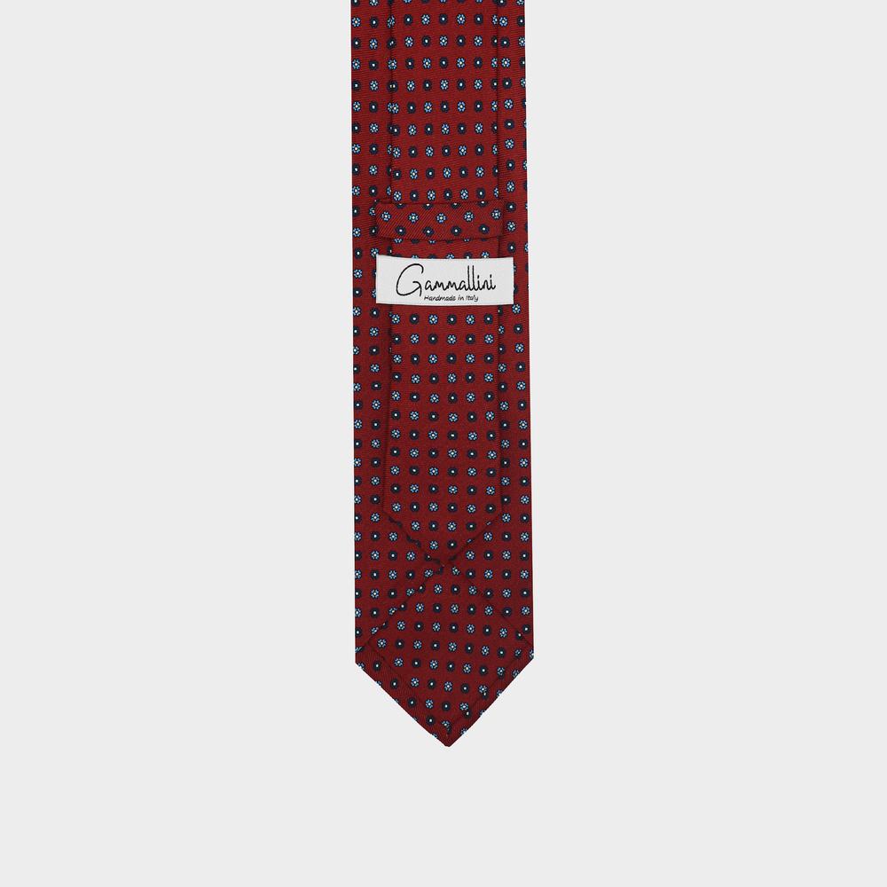 
                  
                    Load image into Gallery viewer, Daisies flower I Handmade Italian Tie I Red-Blue-Light Blue
                  
                