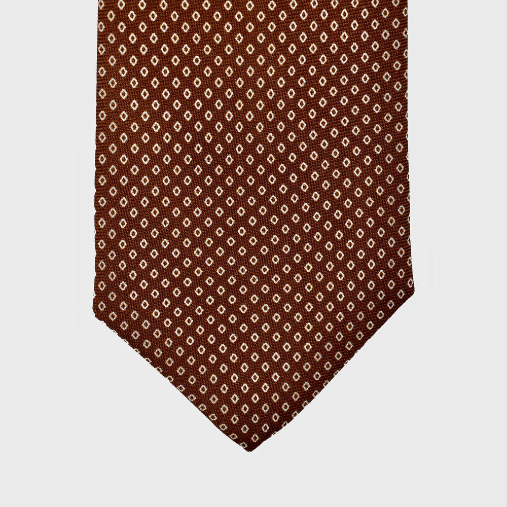 Connect the Dots I Choco Brown-Beige ( Handmade Italian Tie
