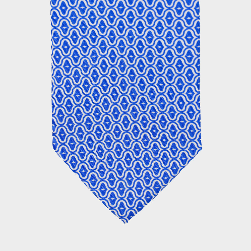 Mother of Pearl Shell I Handmade Italian Tie I Sky Blue-Ecru