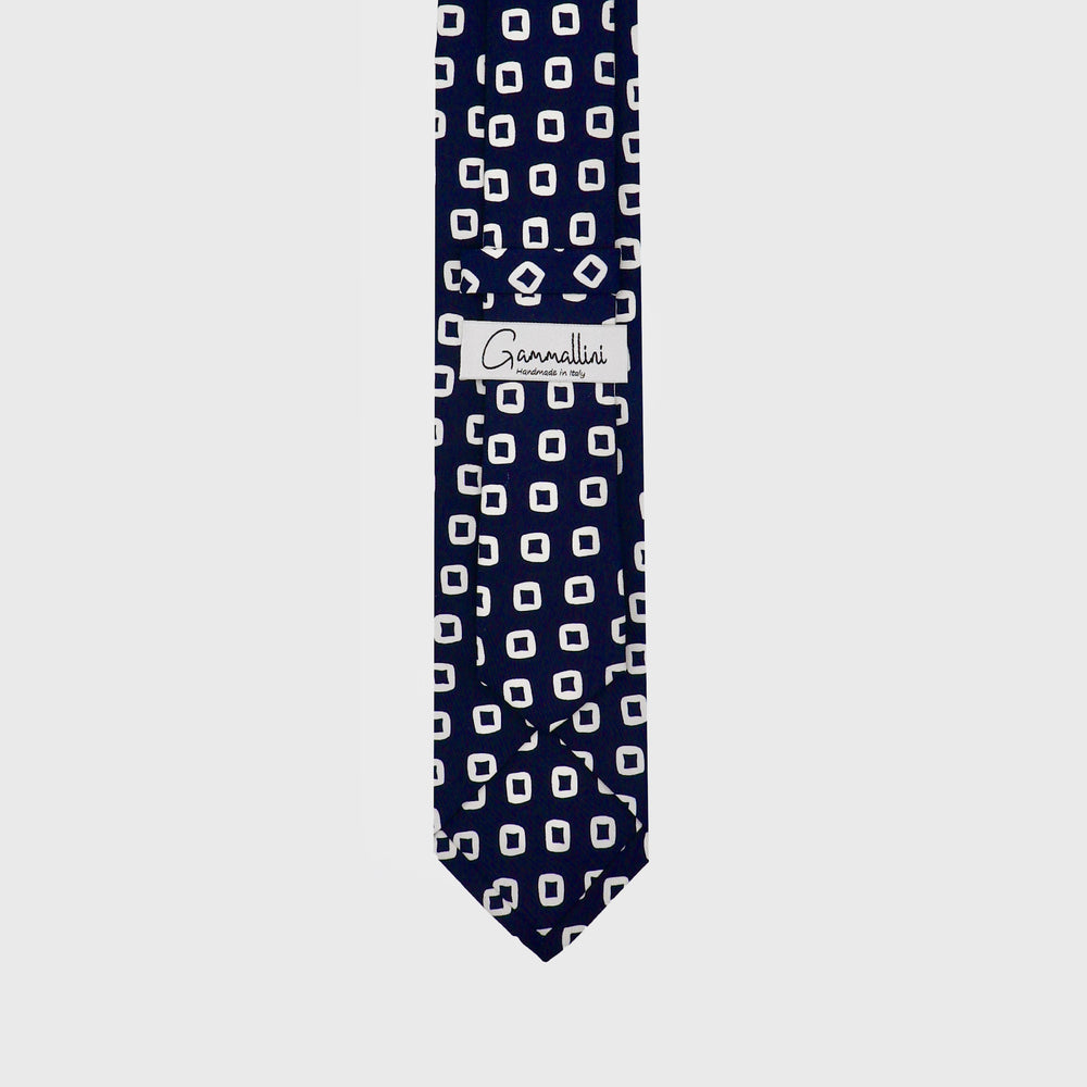 
                  
                    Load image into Gallery viewer, Diamonds are Forever I Handmade Italian Tie I Midnight Blue-White
                  
                