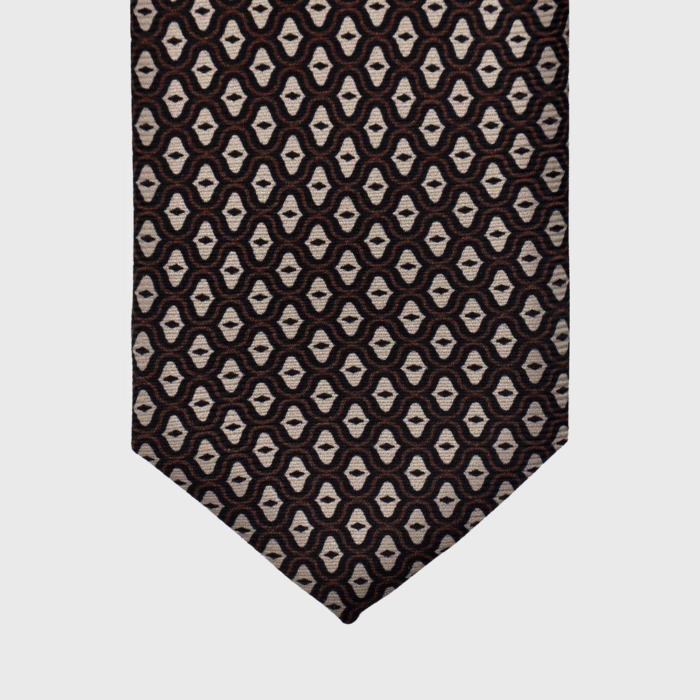 
                  
                    Load image into Gallery viewer, Mother of Pearl I Handmade Italian Tie I Choco Brown-Beige-Light Brown
                  
                