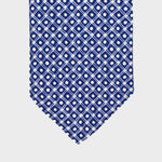 Dots and Boxes I Handmade Italian Tie I Blue-White