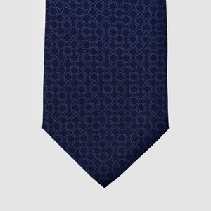 
                  
                    Load image into Gallery viewer, Rounded squares I Handmade Italian Tie I Navy Blue-Light Blue
                  
                